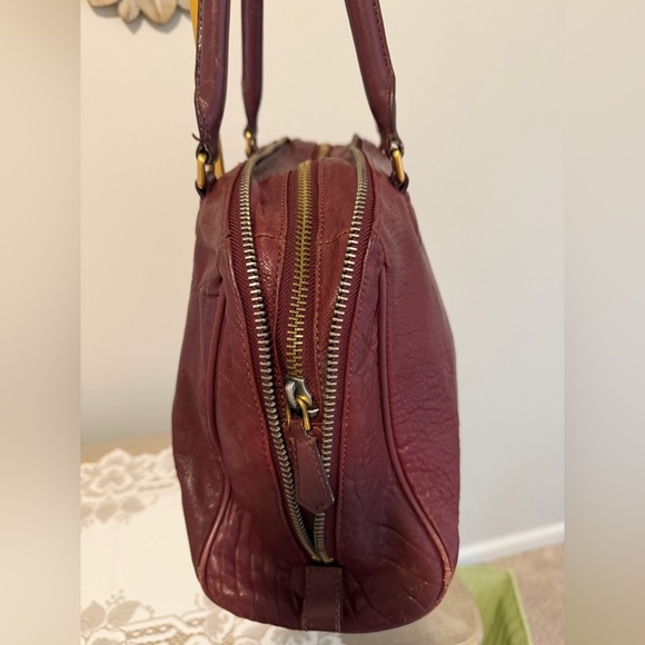 Marc Jacobs Burgundy Leather Satchel/Crossbody Bag strap included 14.5x10 - Picture 13 of 14
